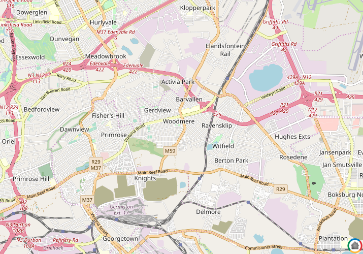 Map location of Woodmere